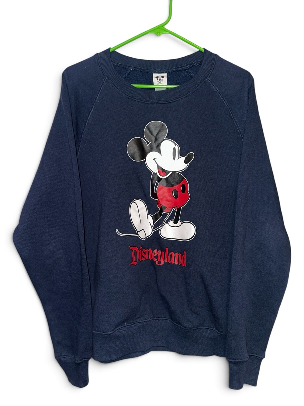Disney Navy Crewneck Sweatshirt with Mickey Graphic and Red Accents